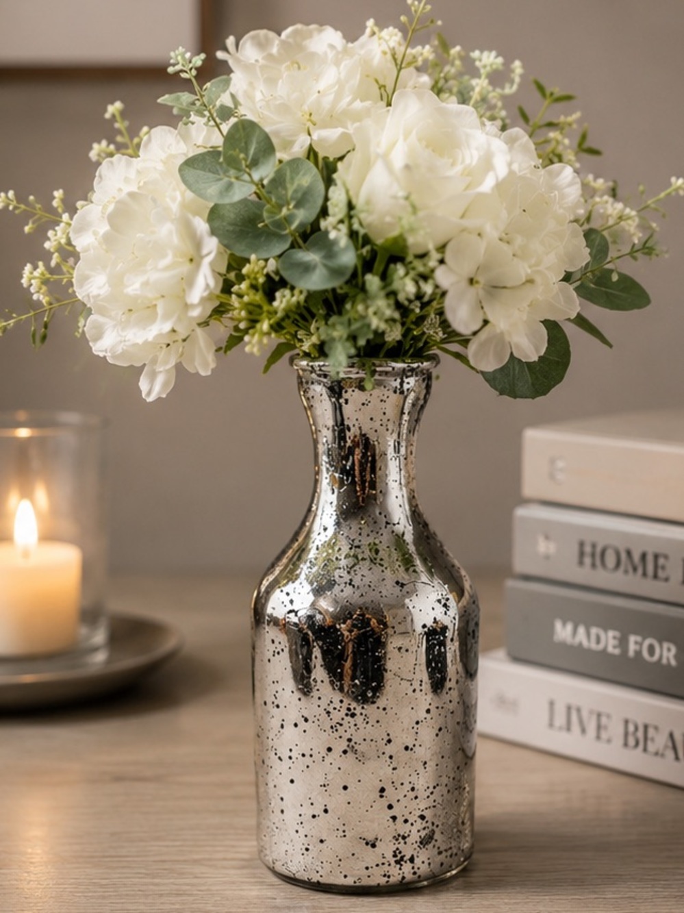Mini Silver Textured Design Vase